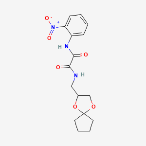 N1-(1,4-dioxaspiro[4.4]nonan-2-ylmethyl)-N2-(2-nitrophenyl)oxalamide