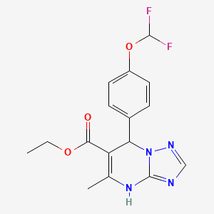 Ethyl 7-[4-(difluoromethoxy)phenyl]-5-methyl-4,7-dihydro[1,2,4]triazolo[1,5-a]pyrimidine-6-carboxylate