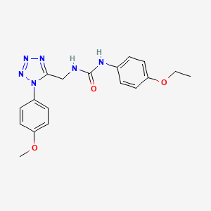 molecular formula C18H20N6O3 B2999365 1-(4-乙氧苯基)-3-((1-(4-甲氧苯基)-1H-四唑-5-基)甲基)脲 CAS No. 951516-46-4