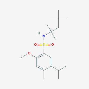 {[2-Methoxy-4-methyl-5-(methylethyl)phenyl]sulfonyl}(1,1,3,3-tetramethylbutyl) amine