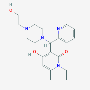 1-ethyl-4-hydroxy-3-((4-(2-hydroxyethyl)piperazin-1-yl)(pyridin-2-yl)methyl)-6-methylpyridin-2(1H)-one