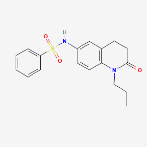 N-(2-oxo-1-propyl-1,2,3,4-tetrahydroquinolin-6-yl)benzenesulfonamide