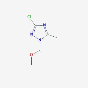 molecular formula C5H8ClN3O B2999375 3-chloro-1-(methoxymethyl)-5-methyl-1H-1,2,4-triazole CAS No. 1630763-73-3