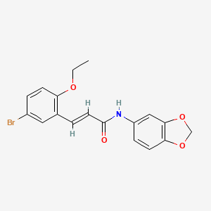 (E)-N-(benzo[d][1,3]dioxol-5-yl)-3-(5-bromo-2-ethoxyphenyl)acrylamide