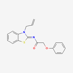 molecular formula C18H16N2O2S B2999385 (Z)-N-(3-allylbenzo[d]thiazol-2(3H)-ylidene)-2-phenoxyacetamide CAS No. 941871-46-1