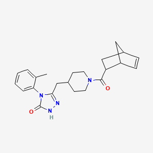 molecular formula C23H28N4O2 B2999396 3-((1-(bicyclo[2.2.1]hept-5-ene-2-carbonyl)piperidin-4-yl)methyl)-4-(o-tolyl)-1H-1,2,4-triazol-5(4H)-one CAS No. 2034437-24-4