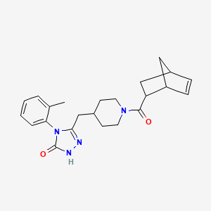 molecular formula C23H28N4O2 B2999396 3-((1-(双环[2.2.1]庚-5-烯-2-羰基)哌啶-4-基)甲基)-4-(邻甲苯基)-1H-1,2,4-三唑-5(4H)-酮 CAS No. 2034437-24-4