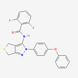 molecular formula C24H17F2N3O2S B2999419 2,6-二氟-N-(2-(4-苯氧基苯基)-4,6-二氢-2H-噻吩并[3,4-c]嘧啶-3-基)苯甲酰胺 CAS No. 396721-45-2