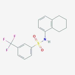 molecular formula C17H16F3NO2S B299942 N-(5,6,7,8-tetrahydro-1-naphthalenyl)-3-(trifluoromethyl)benzenesulfonamide 