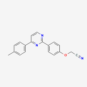molecular formula C19H15N3O B2999422 2-{4-[4-(4-Methylphenyl)-2-pyrimidinyl]phenoxy}acetonitrile CAS No. 477846-94-9