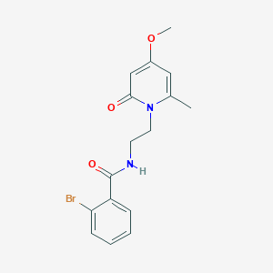 2-bromo-N-(2-(4-methoxy-6-methyl-2-oxopyridin-1(2H)-yl)ethyl)benzamide