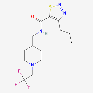 4-Propyl-N-[[1-(2,2,2-trifluoroethyl)piperidin-4-yl]methyl]thiadiazole-5-carboxamide