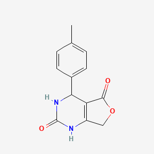molecular formula C13H12N2O3 B2999440 4-(p-Tolyl)-3,4-dihydrofuro[3,4-d]pyrimidine-2,5(1H,7H)-dione CAS No. 455949-58-3