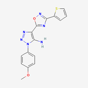 1-(4-methoxyphenyl)-4-(3-(thiophen-2-yl)-1,2,4-oxadiazol-5-yl)-1H-1,2,3-triazol-5-amine