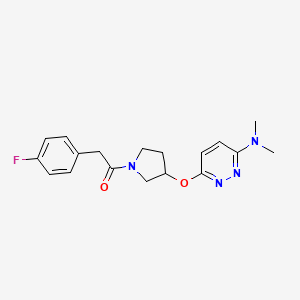 1-(3-((6-(Dimethylamino)pyridazin-3-yl)oxy)pyrrolidin-1-yl)-2-(4-fluorophenyl)ethanone