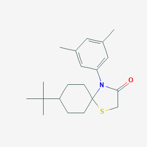 molecular formula C20H29NOS B299945 8-Tert-butyl-4-(3,5-dimethylphenyl)-1-thia-4-azaspiro[4.5]decan-3-one 