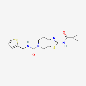 2-(cyclopropanecarboxamido)-N-(thiophen-2-ylmethyl)-6,7-dihydrothiazolo[5,4-c]pyridine-5(4H)-carboxamide