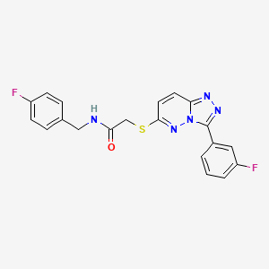 molecular formula C20H15F2N5OS B2999455 N-(4-fluorobenzyl)-2-((3-(3-fluorophenyl)-[1,2,4]triazolo[4,3-b]pyridazin-6-yl)thio)acetamide CAS No. 852374-94-8