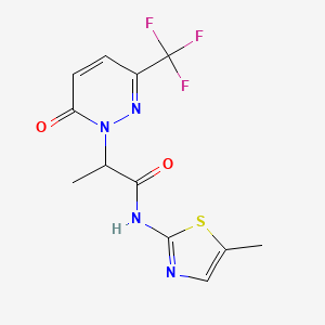 N-(5-Methyl-1,3-thiazol-2-yl)-2-[6-oxo-3-(trifluoromethyl)pyridazin-1-yl]propanamide