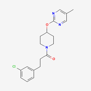3-(3-Chlorophenyl)-1-[4-(5-methylpyrimidin-2-yl)oxypiperidin-1-yl]propan-1-one