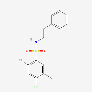 molecular formula C15H15Cl2NO2S B2999468 [(2,4-Dichloro-5-methylphenyl)sulfonyl](2-phenylethyl)amine CAS No. 457960-83-7