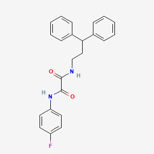 molecular formula C23H21FN2O2 B2999469 N1-(3,3-diphenylpropyl)-N2-(4-fluorophenyl)oxalamide CAS No. 941938-96-1