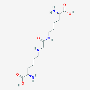 molecular formula C14H28N4O5 B2999470 (2S)-2-Amino-6-[[2-[[(5S)-5-amino-5-carboxypentyl]amino]-2-oxoethyl]amino]hexanoic acid CAS No. 1704455-01-5