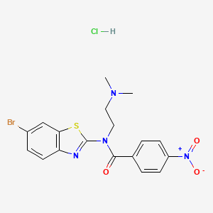 N-(6-bromobenzo[d]thiazol-2-yl)-N-(2-(dimethylamino)ethyl)-4-nitrobenzamide hydrochloride