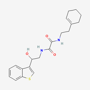 molecular formula C20H24N2O3S B2999478 N1-(2-(benzo[b]thiophen-3-yl)-2-hydroxyethyl)-N2-(2-(cyclohex-1-en-1-yl)ethyl)oxalamide CAS No. 2097925-91-0