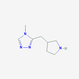 molecular formula C8H14N4 B2999482 4-methyl-3-(tetrahydro-1H-pyrrol-3-ylmethyl)-4H-1,2,4-triazole CAS No. 1466446-64-9