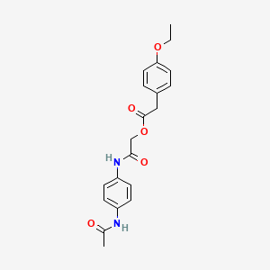 molecular formula C20H22N2O5 B2999492 2-{[4-(乙酰氨基)苯基]氨基}-2-氧代乙基（4-乙氧苯基）乙酸酯 CAS No. 1324363-59-8