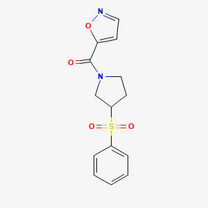 Isoxazol-5-yl(3-(phenylsulfonyl)pyrrolidin-1-yl)methanone