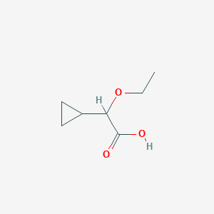 molecular formula C7H12O3 B2999495 2-Cyclopropyl-2-ethoxyacetic acid CAS No. 1482078-19-2