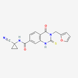 N-(1-cyanocyclopropyl)-3-[(furan-2-yl)methyl]-4-oxo-2-sulfanyl-3,4-dihydroquinazoline-7-carboxamide