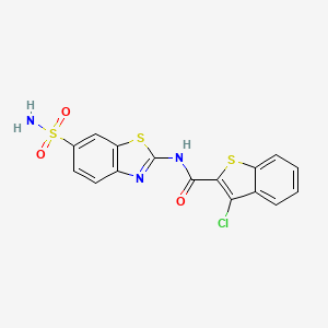 3-chloro-N-(6-sulfamoyl-1,3-benzothiazol-2-yl)-1-benzothiophene-2-carboxamide