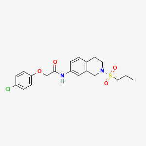 molecular formula C20H23ClN2O4S B2999500 2-(4-氯苯氧基)-N-(2-(丙磺酰基)-1,2,3,4-四氢异喹啉-7-基)乙酰胺 CAS No. 954707-57-4