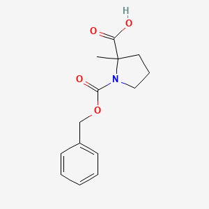 molecular formula C14H17NO4 B2999502 1-Cbz-2-methylpyrrolidine-2-carboxylic Acid CAS No. 63427-91-8