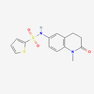 molecular formula C14H14N2O3S2 B2999506 N-(1-甲基-2-氧代-1,2,3,4-四氢喹啉-6-基)噻吩-2-磺酰胺 CAS No. 921915-39-1