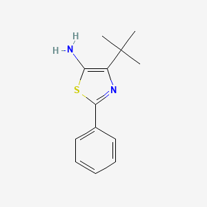 molecular formula C13H16N2S B2999511 4-Tert-butyl-2-phenyl-1,3-thiazol-5-amine CAS No. 1247165-74-7