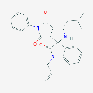 molecular formula C26H27N3O3 B299952 1-(2-Methylpropyl)-5-phenyl-1'-prop-2-enylspiro[1,2,3a,6a-tetrahydropyrrolo[3,4-c]pyrrole-3,3'-indole]-2',4,6-trione 