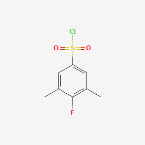 molecular formula C8H8ClFO2S B2999532 4-Fluoro-3,5-dimethylbenzenesulfonyl chloride CAS No. 122263-78-9