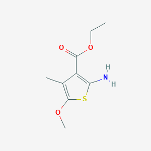 molecular formula C9H13NO3S B2999540 Ethyl 2-amino-5-methoxy-4-methylthiophene-3-carboxylate CAS No. 265650-09-7