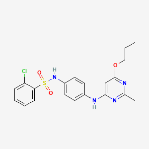 2-chloro-N-(4-((2-methyl-6-propoxypyrimidin-4-yl)amino)phenyl)benzenesulfonamide