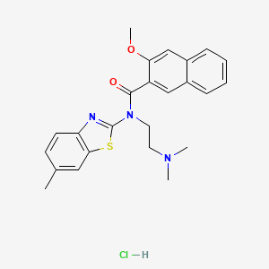 N-(2-(dimethylamino)ethyl)-3-methoxy-N-(6-methylbenzo[d]thiazol-2-yl)-2-naphthamide hydrochloride