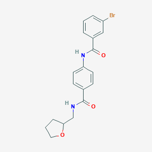 molecular formula C19H19BrN2O3 B299955 3-bromo-N-(4-{[(tetrahydro-2-furanylmethyl)amino]carbonyl}phenyl)benzamide 