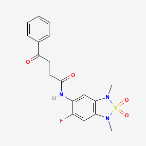 N-(6-fluoro-1,3-dimethyl-2,2-dioxido-1,3-dihydrobenzo[c][1,2,5]thiadiazol-5-yl)-4-oxo-4-phenylbutanamide