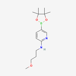 molecular formula C15H25BN2O3 B2999551 N-(3-methoxypropyl)-5-(tetramethyl-1,3,2-dioxaborolan-2-yl)pyridin-2-amine CAS No. 2490665-95-5