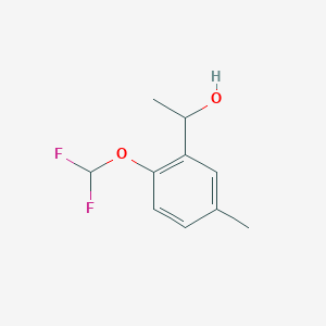 molecular formula C10H12F2O2 B2999553 1-[2-(Difluoromethoxy)-5-methylphenyl]ethan-1-ol CAS No. 926239-39-6