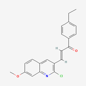 (E)-3-(2-chloro-7-methoxyquinolin-3-yl)-1-(4-ethylphenyl)prop-2-en-1-one