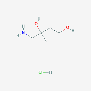 molecular formula C5H14ClNO2 B2999556 4-Amino-3-methylbutane-1,3-diol;hydrochloride CAS No. 2305254-98-0